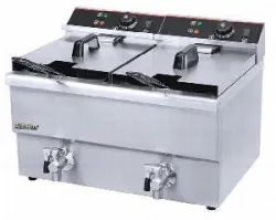 Купить фритюрница airhot ef8t+8t с краном на 16л, 6.5квт, настольн. электр. – цена от завода, доставка до двери | RuOborudovanie.ru
