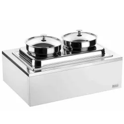 Мармит Pintinox 511B5556 белый (2 кастрюли с крыш.) для 1-х блюд (чафиндиш) настольн. на дерев.подст. – купить в RuOborudovanie.ru с доставкой до двери Купить мармит pintinox 511b5556 белый (2 кастрюли с крыш.) для 1-х блюд (чафиндиш) настольн. на дерев.подст. – цена от завода, доставка до двери | RuOborudovanie.ru
