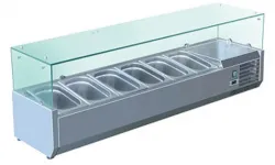 Купить витрина холодильная для ингредиентов 6хgn1/3 -150 мм koreco vrx 1500 395 wn – цена от завода, доставка до двери | RuOborudovanie.ru