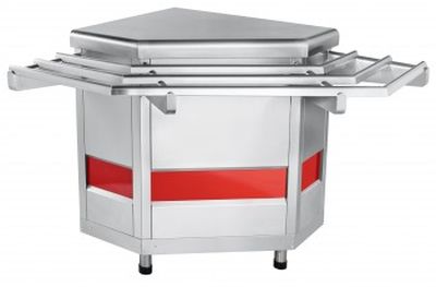 Модуль поворотный Abat МП-90КМ арт.21000011255 столешница нерж, внешн.90 градус