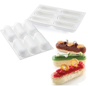 Форма силиконовая эклер (6шт. 129Х40,5ММ H35Мм) + вырубка Eclair