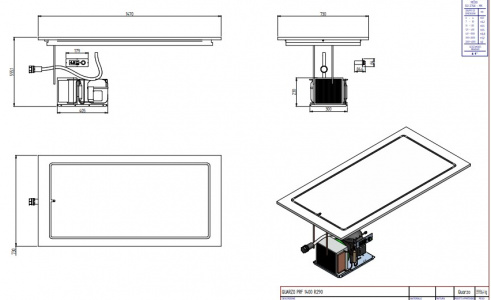Поверхность холодильная Enofrigo Quarzo Prf 1400 встр. Цвет черный