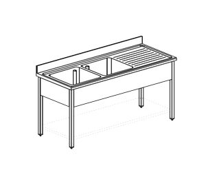 Ванна моечная Apach Chef Line L2S146-44Rw